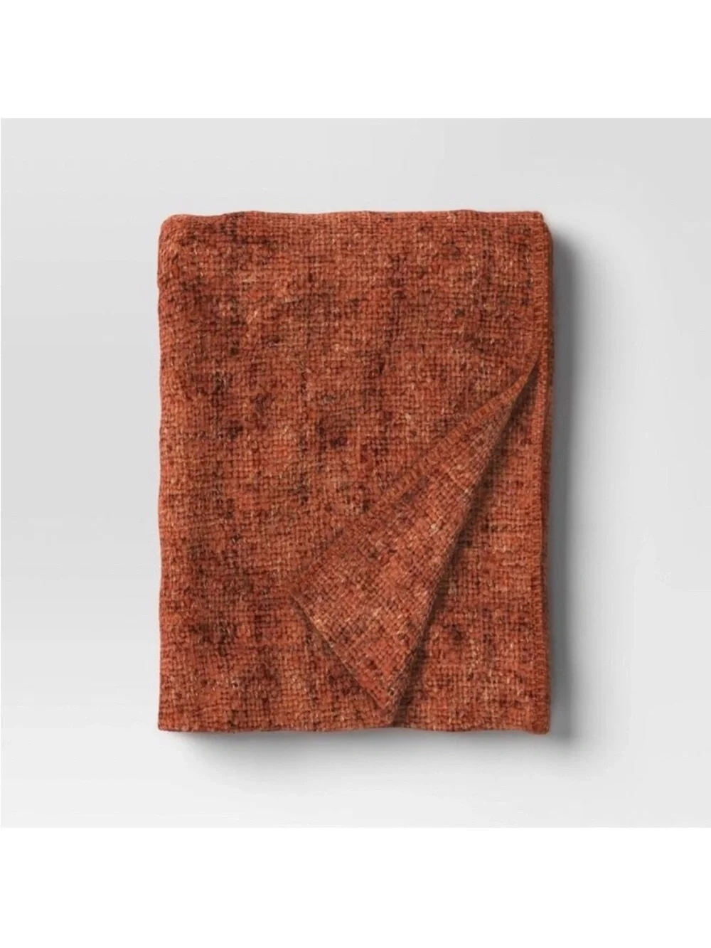 Threshold 50” x 60” Orange Marled Boucle Throw Blanket